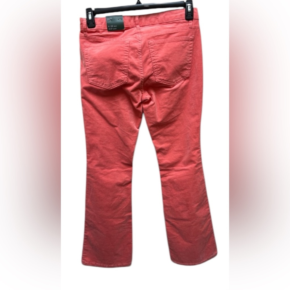 🪸 NWT! Low Rise Coral Pink Corduroy Flare Pants - Picture 6 of 9